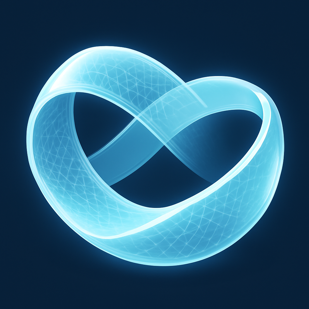 Artistic representation of the hydrogel’s structure as a Möbius strip